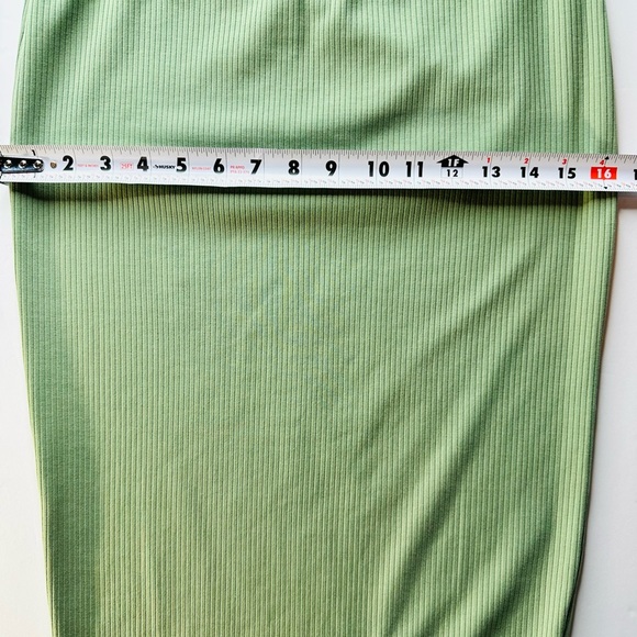 Ribbed Knit Paperoc Tank and Midi Skirt Set in Sage Green - Picture 10 of 13